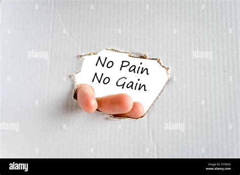 No Pain No Gain Text Concept Stock Photo Alamy