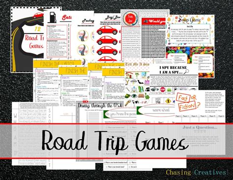 Road Trip Games Car Games Travel Games Instant Download Etsy