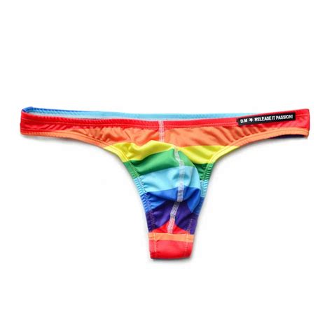 Gay Pride Rainbow Striped Men S Swimwear Thong Or Briefs Queerks