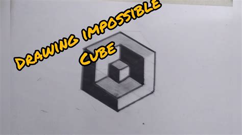 Drawing Impossible Cube Step By Step Youtube