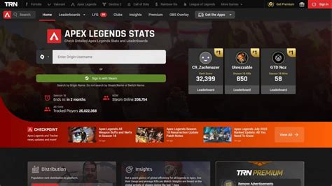 Apex Legends Stat Tracker How To Check Stats Charlie Intel