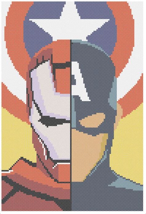 This large counted cross stitch pattern is of two dogs waiting at the end of dock, near a cottage, for their master free cross stitch patterns every two weeks. BOGO FREE! Superheroes Marvel Captain America Iron Man ...