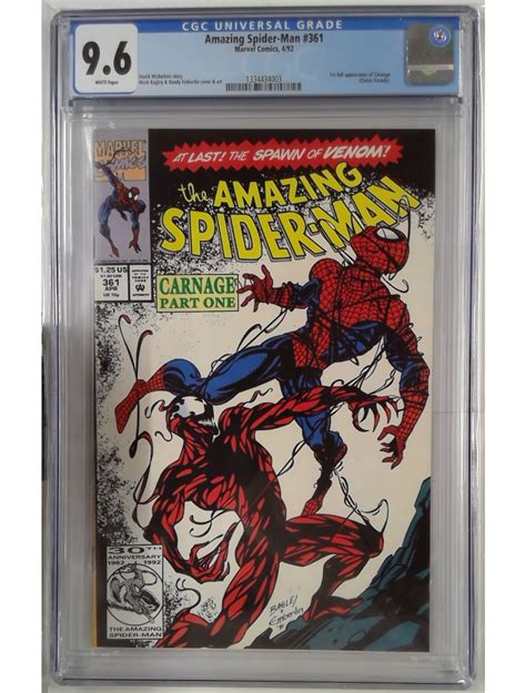 Amazing Spider Man 361 1963 Cgc 96 1st Full Appearance Carnage