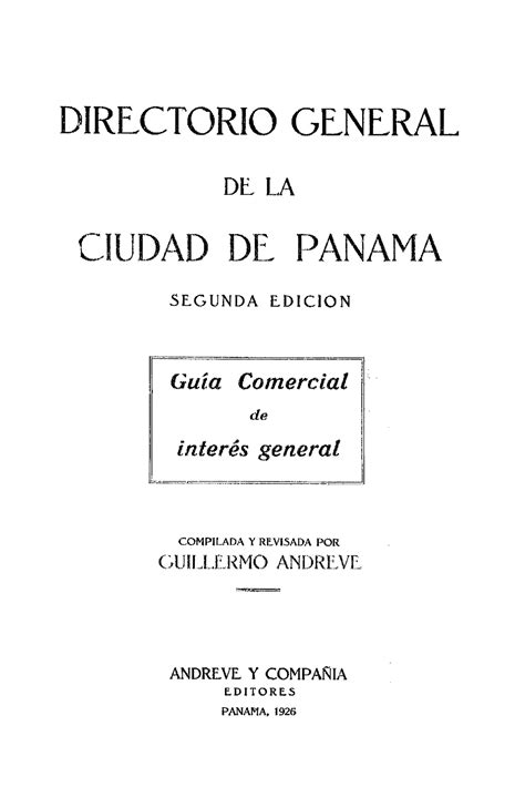 Dirpanam 1900 Etica Directorio General De La Ciudad E Panama