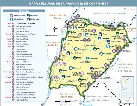 Mapa Cultural Provincia De Corrientes Region Litoral Portal Del