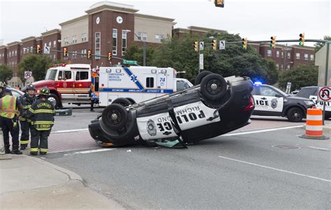 Police Car Flipped In Crash In Downtown Richmond Richmond Local News