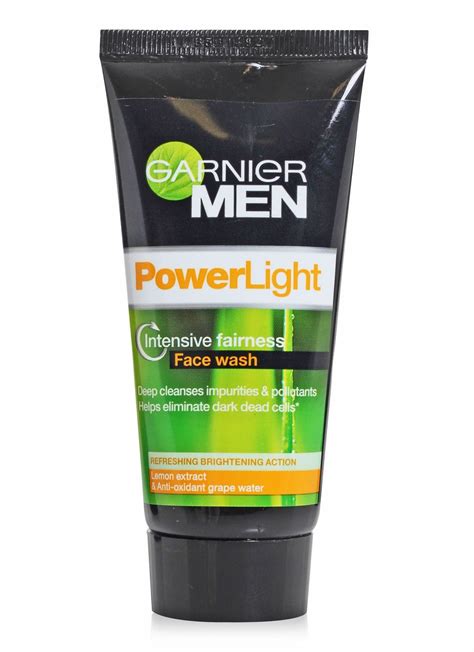 Now get rid of all these irksome concerns with garnier powerlight intensive fairness face wash. Garnier Men PowerLight Face Wash 100g - Cleansers & Toners