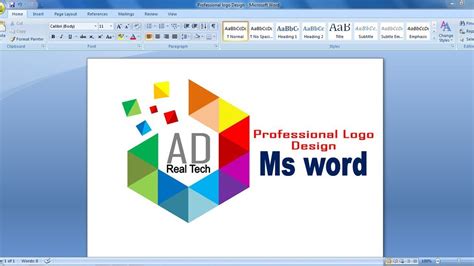 Professional Logo Design In Ms Word 2018 New Idea New Concept Ms