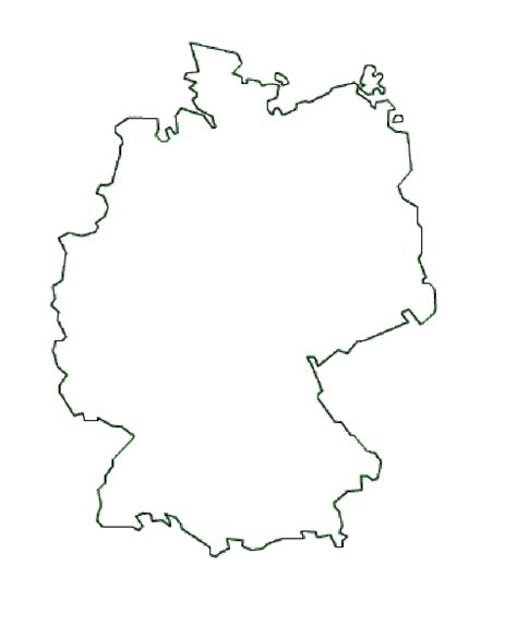 Map Of Germany Terrain Area And Outline Maps Of Germany Countryreports