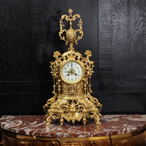 Japy Freres Large Baroque Gilt Bronze Clock