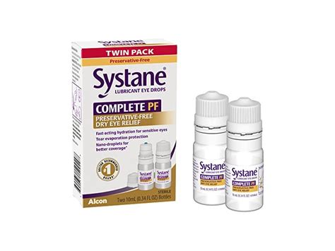 Systane Complete Pf Lubricant Eye Drops 034 Fl Oz10 Ml Twin Pack