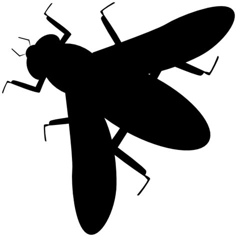 Transfer Sticker Of A Fly Silhouette