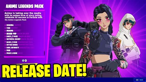New Anime Legends Pack Release Date In Fortnite Item Shop Youtube