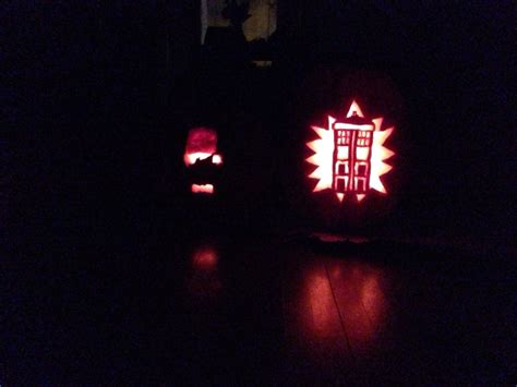 Doctor Who Pumpkin Carving Tardis And The Iconic Fez And Bow Tie