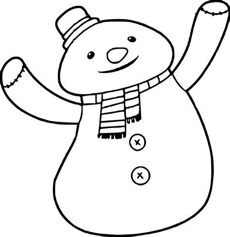 Coloriage peluche bonhomme de neige à imprimer