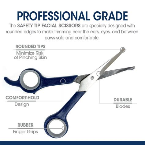 Magic Coat Professional Series Safety Tip Facial Scissors Dog Grooming