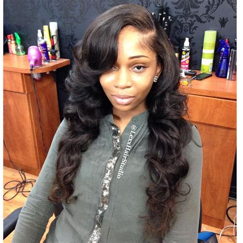 36 Side Part Sew In With Wand Curls Sewing Wiki Source
