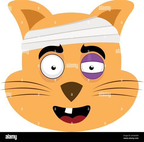 Cat With Injured Eye Stock Vector Images Alamy