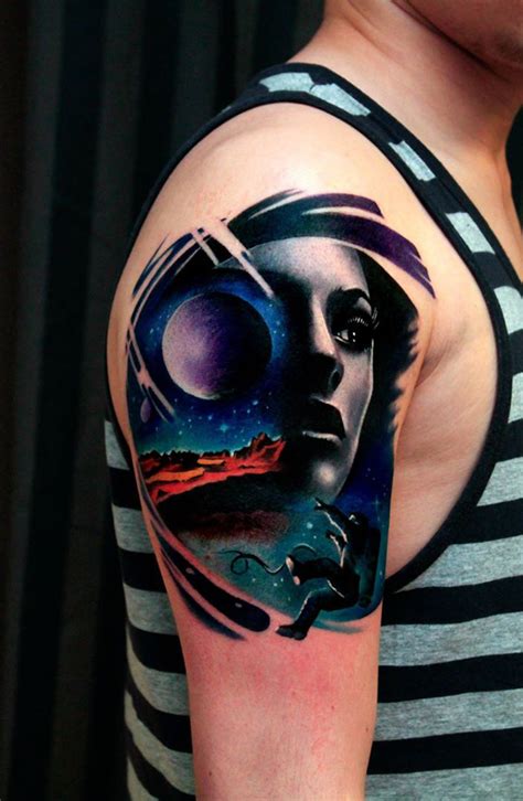 40 Space Tattoo Ideas Cuded In 2020 Badass Tattoos Tattoos For