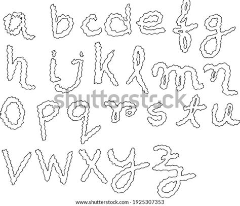 Lower Case Hand Drawn Doodle Fonts Stock Vector Royalty Free
