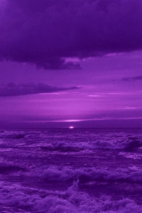 Waves Aesthetic Aesthetics Ocean Purple Sunrise Sun Be