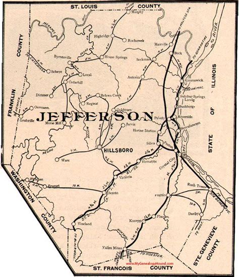 Jefferson County Missouri 1904 Map Jefferson County Missouri