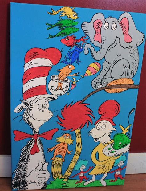 Items Similar To Dr Seuss Character Mural On Etsy