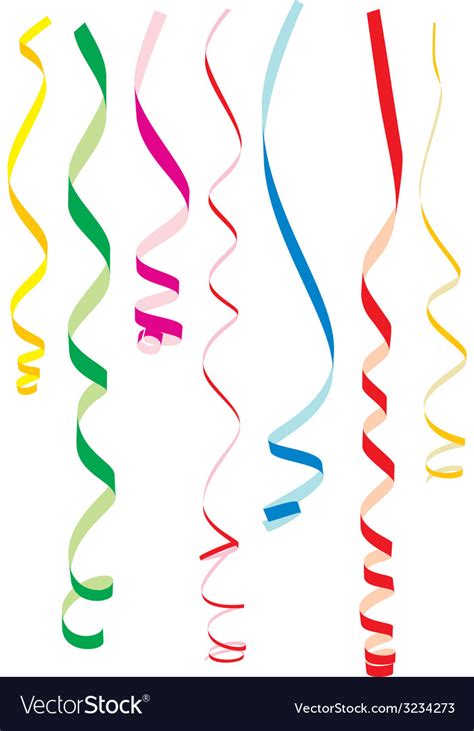Color Party Ribbons Royalty Free Vector Image Vectorstock