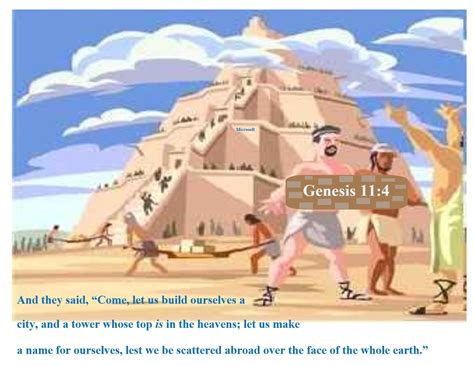 Tower of babel, in biblical literature, structure built in the land of shinar (babylonia) some time after the deluge. Bible Fun For Kids: Genesis: Tower of Babel