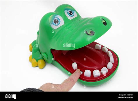 Crocodile Mouth Dentist Bite Finger Game Funny Toy Stock Photo Alamy