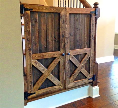 Diy Barn Door Baby Gate With Wood Material In Sherwin