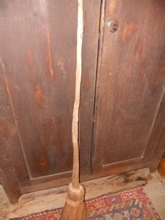 Early Shaved Broom That Is 50 Inches Tall Nice Crooked Handle And A 14