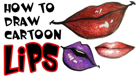 How to draw an eye. How to draw cartoon lips - YouTube