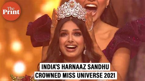 watch the moment india s harnaaz kaur sandhu was crowned miss universe 2021 youtube