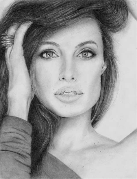 Angelina Jolie Sketch Drawing Skill