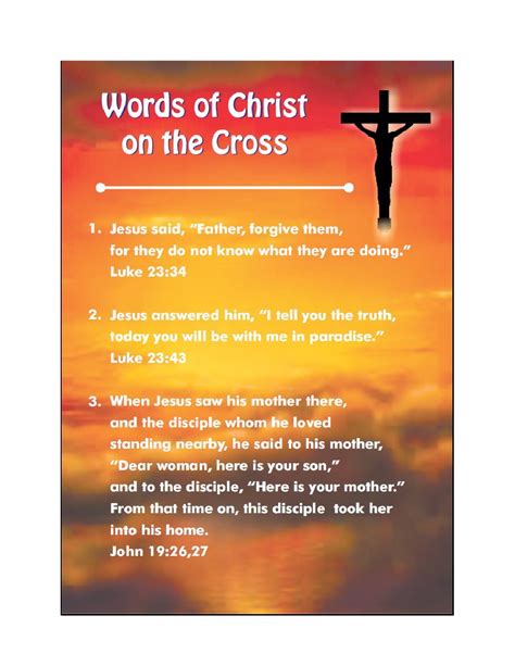 Biblett Seven 7 Words Of Christ Jesus On The Cross English