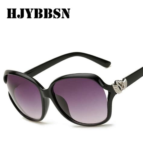 Hjybbsn 2018 Brand Fashion Sunglasses Women Retro All Match Cat Eye Eyewear Big Frame