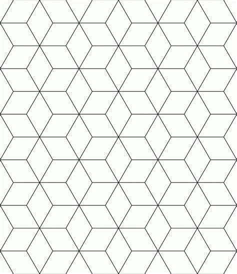 Geometric Tessellations Coloring Pages Tessellation Patterns Graph