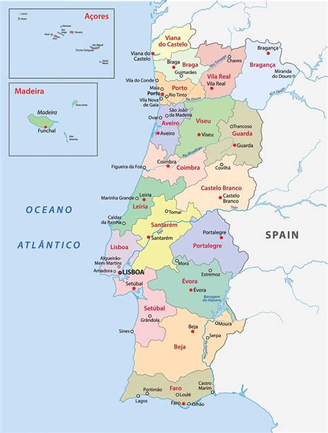 Mapa De Portugal Detalhado