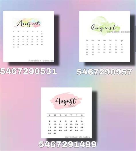 Four Calendars With Different Font And Numbers On Them