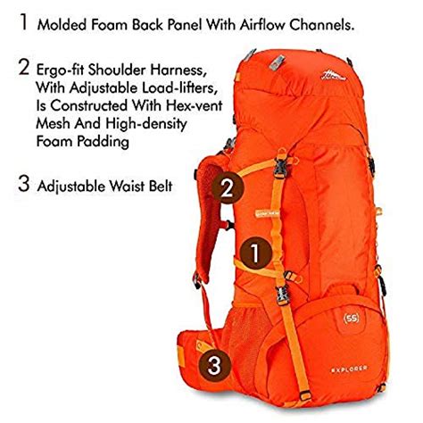 High Sierra Explorer 55l Internal Frame Backpack Top Loader Hiking
