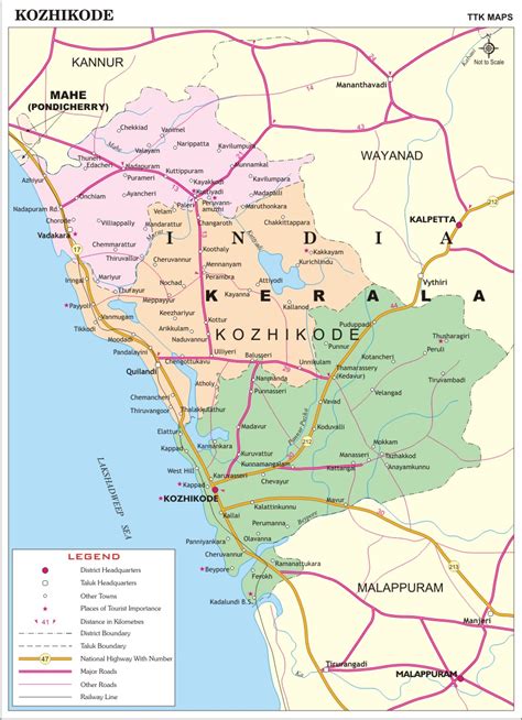 Kerala cities have distinct characteristics that distinguish them from the cities of other states of the country. Kozhikode District Map, Kerala District Map with important places of Kozhikode @ NewKerala.Com ...