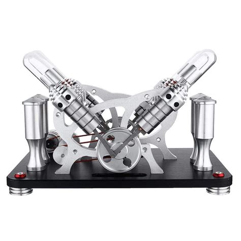 Stirling Engine Kit Metal Bootable V4 4 Cylinder Parallel Micro