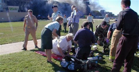 Medical Personnel Help Injured After Attack On Pentagon 911 The