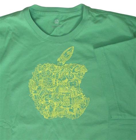 Apple Graphic Green T Shirt L Nwt Esquel Tshirt Green Tshirt