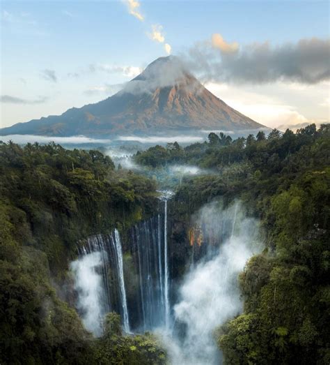 Tumpak Sewu Which Means A Thousand Waterfalls Is Without