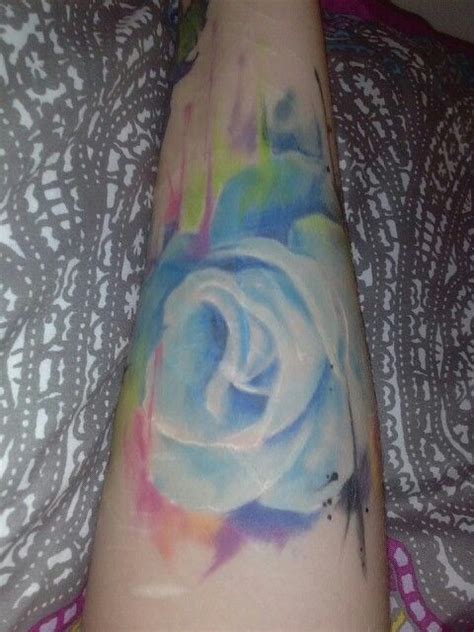 Water Color Blue Rose With Images Watercolor Rose Tattoos Tattoos