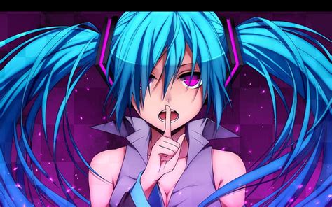Hd Wallpaper Blue Haired Anime Character Illustration Anime Girls