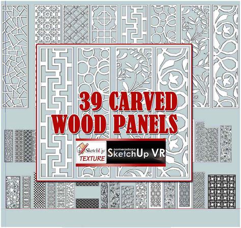 Carved Wood 3d Panels Collection