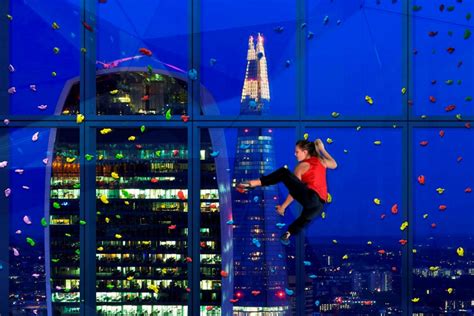 Climb In A Skyscraper Londons 25th Floor Glass Climbing Wall